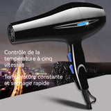 Sèche cheveux 800W 2 vitesses de vent 2 réglages de température Moteur à grande vitesse Séchage rapide à température constante