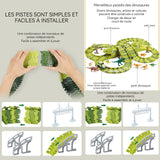 ircuit voiture enfant 140pcs voiture à chenilles pour enfants DIY pont paradisiaque du train dinosaure avec accessoires riches