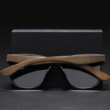 Lunettes de soleil polarisées à la mode pour hommes Lunettes de soleil une pièce Lunettes décoratives en bois de bambou