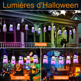 Lampe d'halloween 5PCS chapeau de sorcier fantôme basse tension et sécurité facile à utiliser décorations d'halloween murales