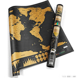 Peinture décorative de la carte du monde Carte à gratter  Décoration intérieure  Papier cuivré  82.5cm*59.5cm Grand format Voyage