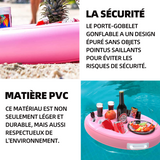 Bar flottant  21cm x 20cm x 5cm PVC porte-gobelet gonflable flottant gonflable porte-boissons bar gonflable piscine porte-gobelet