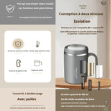 Mug isotherme 500ml mug gris froid ins double anti-brûlure portabilité tasse isolée sous vide thermos tasse à café tasses à main