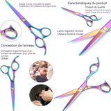 Ciseaux coiffure 16cm salon professionnel coupe de cheveux styling coiffure ciseaux multi-couleur ciseaux à cheveux professionnels