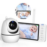 Babyphone caméra vidéo 5 inch 3500mah LED interphone bidirectionnel affichage de la température lecture de musique babyphone vidéo