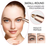 Tondeuse à sourcils 19x10x3cm tondeuse à sourcils électrique tondeuse à sourcils portable avec lumière LED rechargeable par USB
