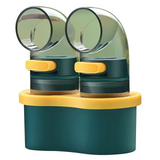Pots à épices avec bouton de dosage 2PCS avec base de rangement lot de 2 pot a epice boîte d'assaisonnement salière sucrier