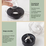 mixeur  250W 45db 1500ml Réglable sur 4 vitesses Moteur puissant  Facile à nettoyer Conception avec verrouillage de sécurité