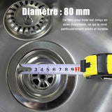 Filtre évier cuisine 2 pcs 8cm acier inoxydable adapté éviers standard capacité filtrage déchets conduits installation nettoyage