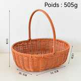 Panier de pique-nique 34,5x26,5x12cm grande capacité panier de pique nique panier de plage panier pique nique corbeille a fruits