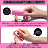 Lot de limes à ongles 14PCS coupe-cuticules brosse à ongles nail art outil pour ongles incarnés bloc polissoir ongles faces