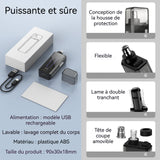 Tondeuse Nez 90x30x18mm 2w Lavable Tondeuse électrique portable rechargeable longue durée pour poils de nez Rasage sans douleur