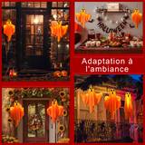 Lampe d'halloween 50x40cm poignée flexible sécurité basse tension facile à utiliser décorations décorations murales LED orange