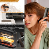 Lisseur sans fil led 3000mah 4 niveaux réglage USB soins capillaires aux ions négatifs lisseur cheveux pour curling et lissage