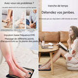 Masseur de pieds ems tapis électrique portatif de massage avec télécommande foot massage pad plusieurs modes réduction fatigue