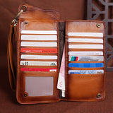 Porte-monnaie homme sac à main en cuir sac à cartes multi-positions grand volume portefeuille de loisirs multifonctions