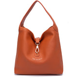 Sac à aisselles à une épaule sac de grande capacité dames sac en PU motif de galets de grain portable rétro boulette sac à dos
