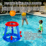erceau de basket-ball gonflable avec 8 anneaux lancer jouet piscine set panier de basket flottant eté jeu de jouets pour enfants