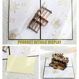 arte de voeux 20x15cm gâteau noir doré cadeau d'anniversaire carte de vœux tridimensionnelle message de bénédiction carte postale
