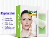 papier épilatoire 24 feuilles Matériau naturel Portable Ajustement précis Pièces multiples disponibles Bandes de cire non tissées