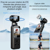 Caméra de Corps 4K avec Microphone Externe 1.33 pouce Rotation à 270 degrés Caméra pour Sport Vélo Voyage Enregistreurs de Police