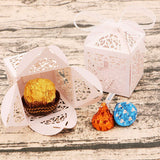 50 pièces  Bonbonnière  Blanc  Motif de la couronne  Noël  Cadeau de mariage  Motif en creux  Mariage  Bonbonnière de mariage