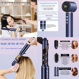 Brosse soufflante grande vitesse multifonction 5 en 1 brosse coiffante chauffante 3 niveaux thermal brush pour lisser boucler