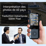 Traduction simultanée 138 langues écran de 2,4 pouces appareil photo 5 mégapixels 8Go RAM assistant vocal IA points d'accès WiFi