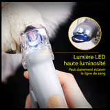 oupe-ongles pour animaux 15x9x3cm avec éclairage LED poignée antidérapante sans danger pour les chiens lame jusqu'à 12mm gris