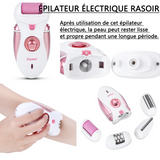Epilateur electrique 12,5x5,8cm hair plucker hair remover 4-en-1 hairdresser foot shaver shaver women's razor rose coupe-chou
