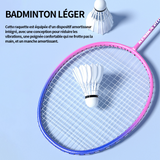 Raquette de badminton 110g poids individuel 77x40x6cm livré avec 3 balles de badminton raquette de badminton pour sports plein air