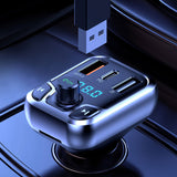 T68 Chargeur de voiture Bluetooth MP3 Transmetteur FM Lecteur de clé USB Chargeur rapide Interface de voiture Chargeur de voiture