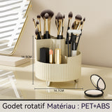 Boîte de rangement organisateur maquillage rotatif 360 degrés stockage boîte cosmétique multifonctionnel stockage efficace blanc