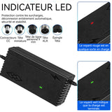 Chargeur trotinette electrique 54.6V/2A pour li-ion batterie pour e-bike/scooter/moto adaptateur secteur alimentation chargeur