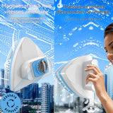 Nettoyeur de vitres magnétique double face 8 niveaux de réglage de l'aimant lave-vitre electrique pour double vitrage de 20 à 50mm
