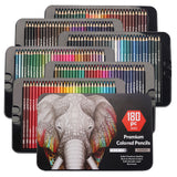 rayons de couleur 180 couleurs 31x20,5x6,5cm crayons de couleur à base d'huile boîte en fer sv anti-effraction colore crayons