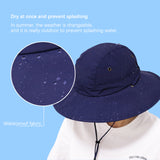 Protection solaire extérieure chapeau de pêche anti-éclaboussures surf sur l'eau grand chapeau de soleil chapeau de pêcheur
