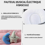 Balancelle electrique 3 en 1 gris avec télécommande 5 modes balancement minuterie bluetooth musique siège balançoire de électrique