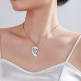 Collier cousu en forme de cœur avec strass, pendentif lettre meilleur ami et meilleur ami, cadeau de vacances, nouvelle collection
