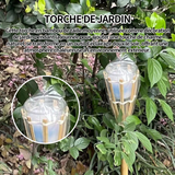 Torche de jardin 5 pièces torche en bambou torche en bambou bougie torche en bambou 8x8x77cm atmosphère de fête de feu de joie