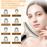 Masseurs Électriques 3 en 1 masseur visage 14 x9 x3.8CM Appareil Massage Visage Double Menton Masseur de anti age blanc