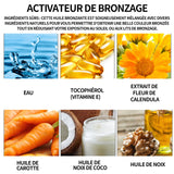 Accelerateur de bronzage 150ml activateur de bronzage avec vitamines E bronzage intense huile gel de bronzage pour banc solaire