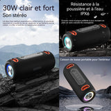 Haut-parleur Bluetooth sans fil multifonction  qualité sonore haute définition  caisson de basses extérieur  étanche et portable