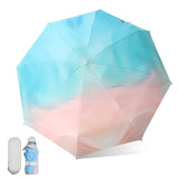 Parasol 8 os mini parapluie anti-UV portable avec boîte à capsules mini parapluie de poche pour femme parapluie coupe-vent