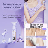 Rasoir electrique femme 200mAh 5 en 1 rechargeable pour femme à 5 têtes pour visage corps bikini avec affichage LED de batterie