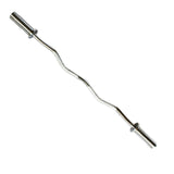 Barre d'haltères 120 cm diamètre 2.5 cm barre Curve fitness à domicile haltérophilie longue barre multicouche chromée portante 70 kg