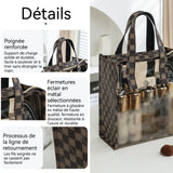 Sac de lavage portable 26x26x1.5cm sac cosmétique transparent sac à cosmétiques de grande capacité pour le voyage sac de plage