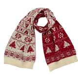 Écharpe en laine tricotée polyvalente rouge pour femmes, écharpe d'hiver mignonne et chaude pour étudiante, écharpe de noël