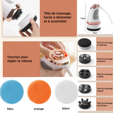 Masseur anti cellulite 28w 15x9cm masseur vibrant multifonctionnel portatif pour le corps avec 4 têtes de massage 3 housses en tissu