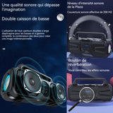 Enceinte bluetooth 8000mAh IPX5 20W enceinte bluetooth à chargement solaire haute qualité sonore large couverture avec microphone